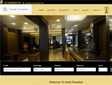 Tablet Screenshot of hotelparashar.com